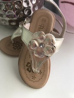 Gold Sandals size 10- new