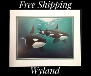 Wyland, 11" x 14" Fine Art Calender Print. Mounted on Acid Free Foam Core. Double Matted on Acid Free Matt Board