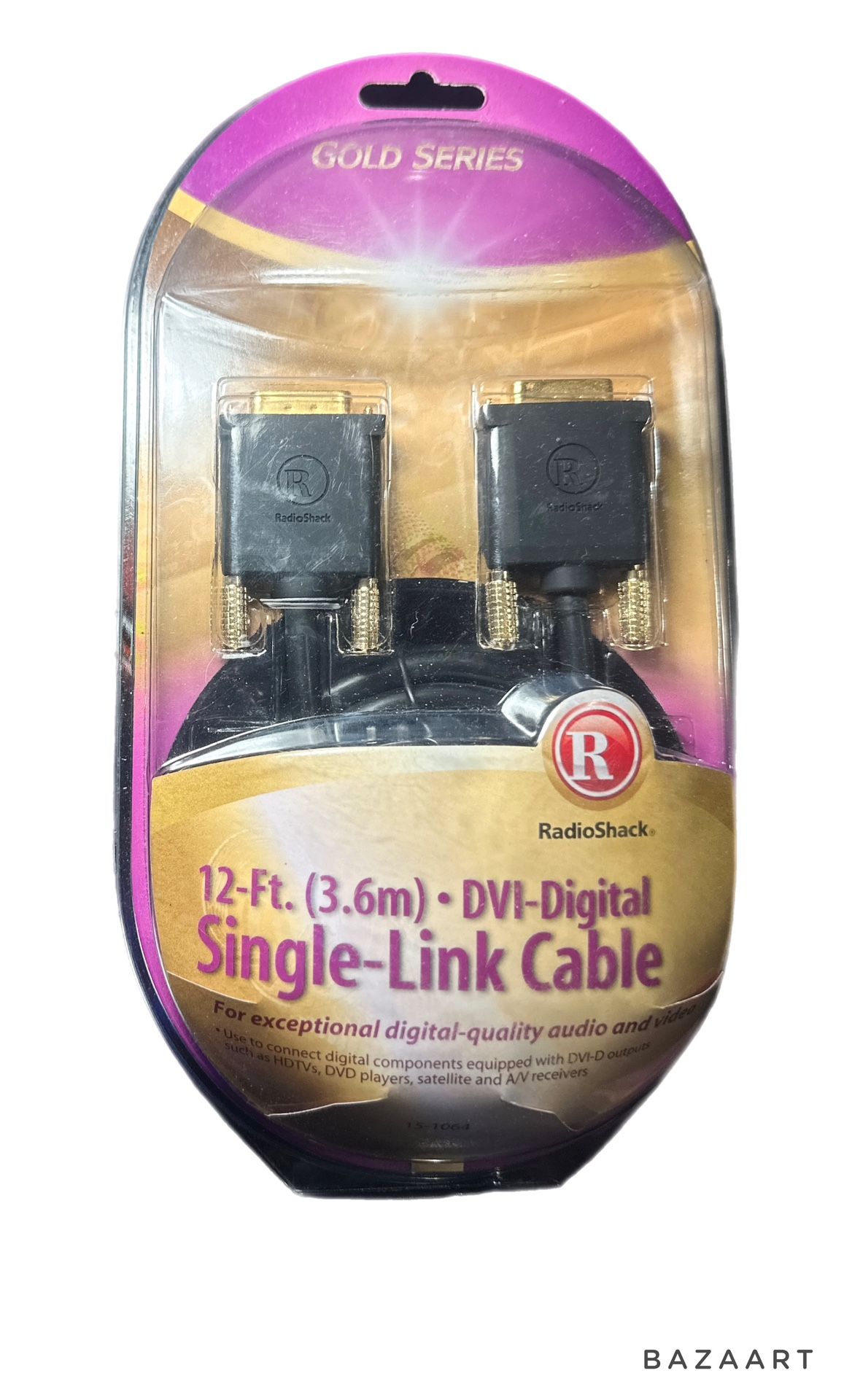 RadioShack gold series 12 foot  DVI-digital single link cable 24k GP