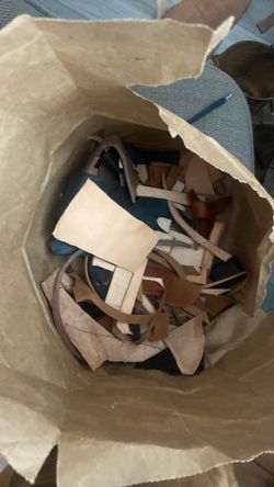 Bag Of Scrap Leathers Everything Is Different Some Pieces Are Tiny Some Are Great For Practice Or Small Projects