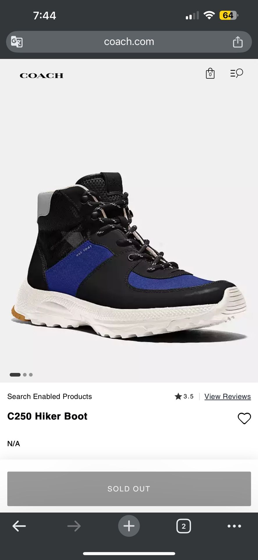 Coach C250 Hiker Boots