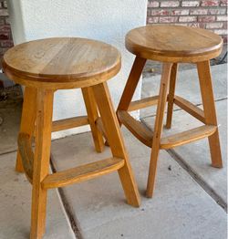 Bar Stools 4 Solid Oak 25 “