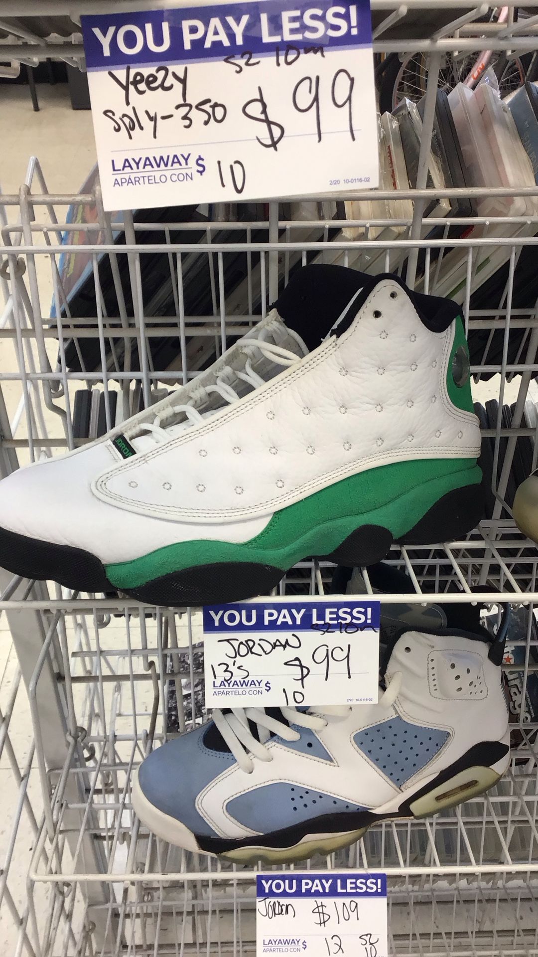 Jordan 13s Green And White Sz 10 M
