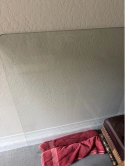 Glass office chair floor protector