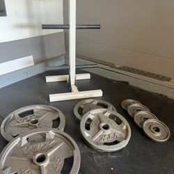 2 Inch Olympic Weight Set With Weight Tree