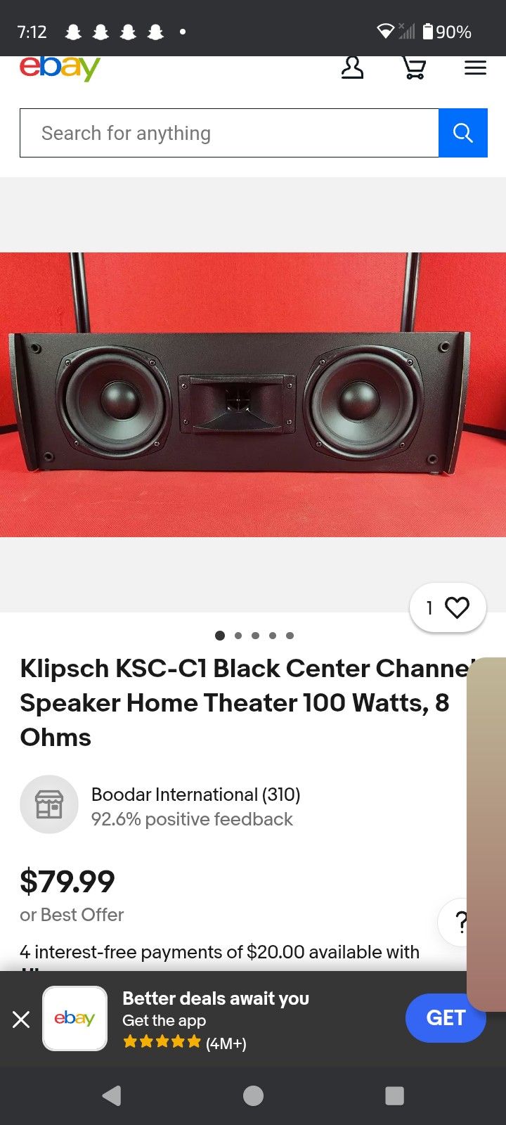 Kispitch Center Channel Speaker 
