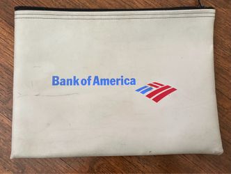 Vintage Bank Of America Zipper Merchant Money Deposit Bag
