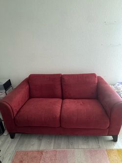 Red 2 Seat Sofa
