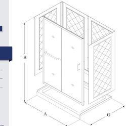 DreamLine infinity-Z Shower Kit - 60” W x 36” D x 76 3/4 H (Door, Base & Back wall)