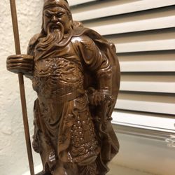 Solid Wood Vietnamese Warrior Carving