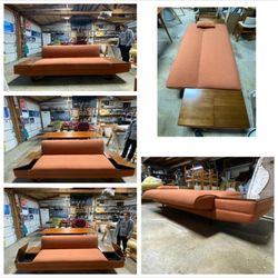MCM Adrian Pearsall Inspired Sofa Daybed With Built-in Endtables