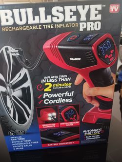 Bullseye Pro Rechargeable Tire Inflator