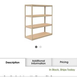 Large Storage Rack-Large U-Line metal storage rack with wood shelves,dismantled For Easy Storage Organize Indoor Storage 84(h)x69(l)x30”(w),like New