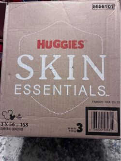 Huggies Skin Essentials Diapers Size 3, (168ct) OBO