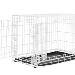 White Dog Crate