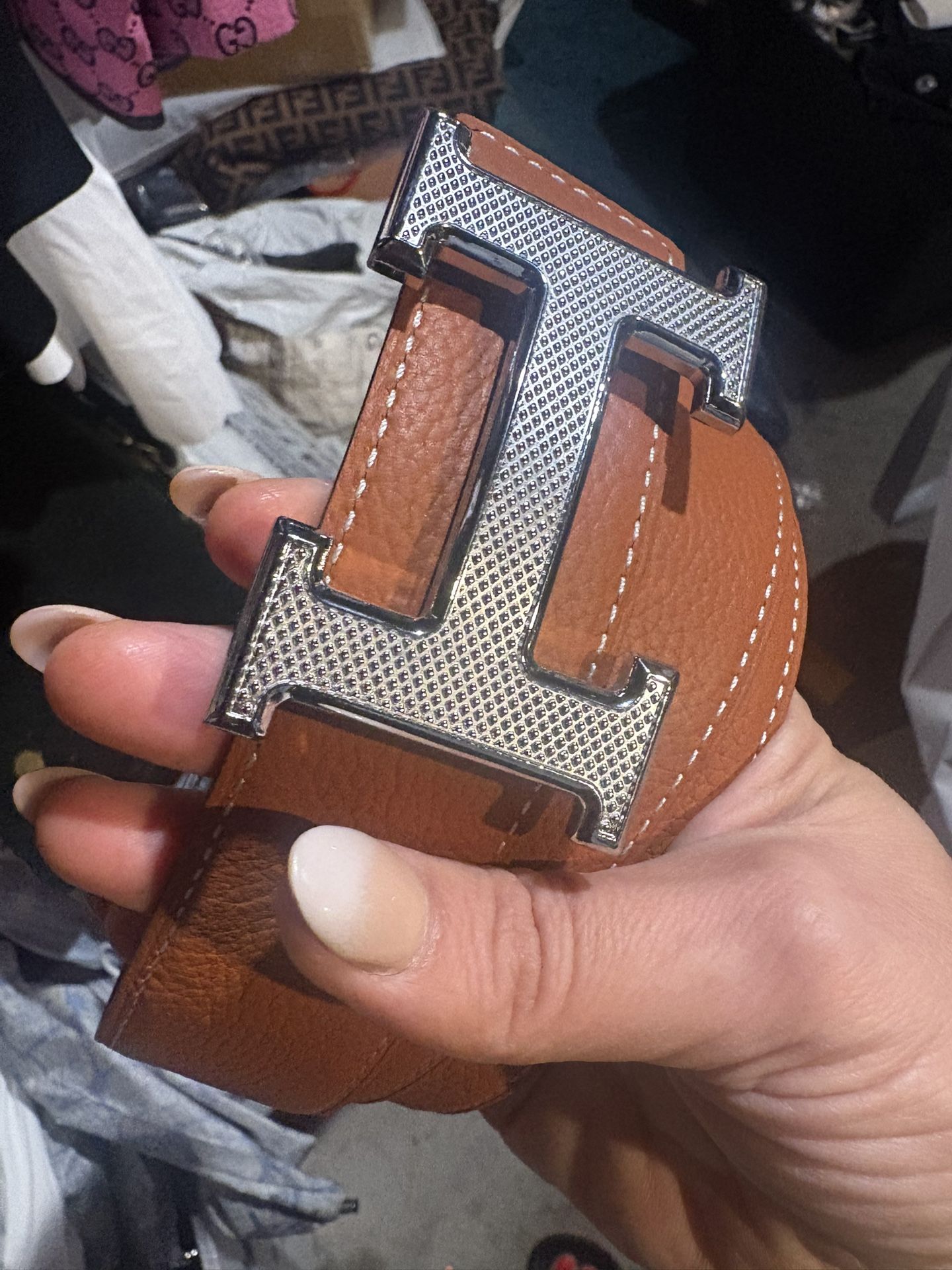 Hermes Reversible Belt New With H Silver Buckle