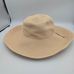 San Diego Hat Co. Women's Beige Wide Brim PaperSunHat One Size