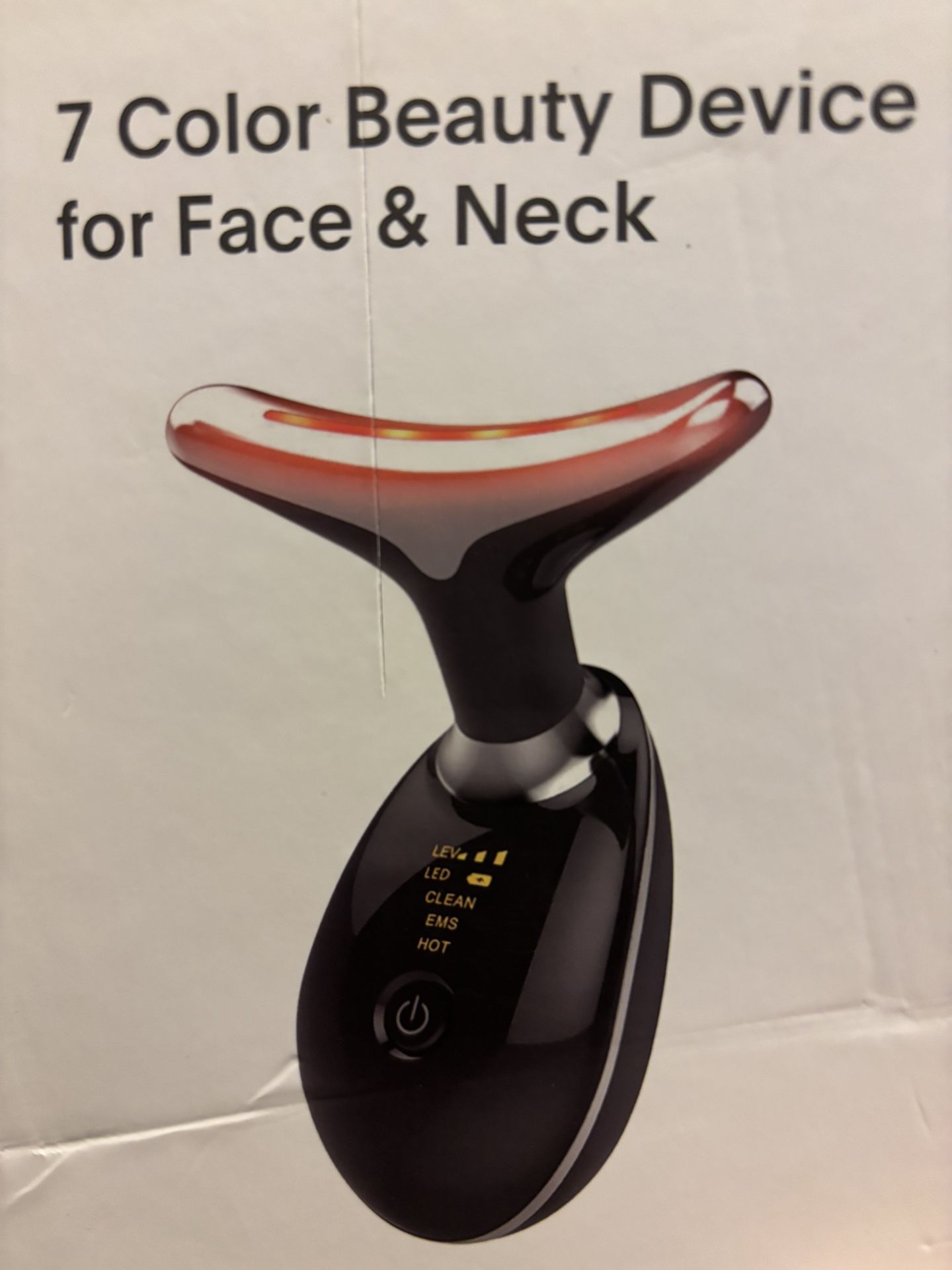 7-in-1 Deplux Face Neck Massager for Skin Care at Home, Facial Massager Glossy Black