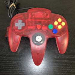 OEM Nintendo N64 Controller Watermelon Clear Red
