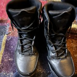 All Black Steel Toe Boots