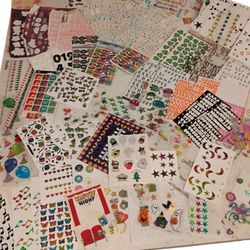 Large Lot of Assorted Craft Sticker Sheets