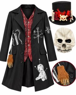 Voodoo Witch Doctor Halloween Costume Set MEN LARGE