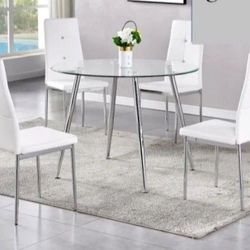 Brand New White 5pc Dining Table Set