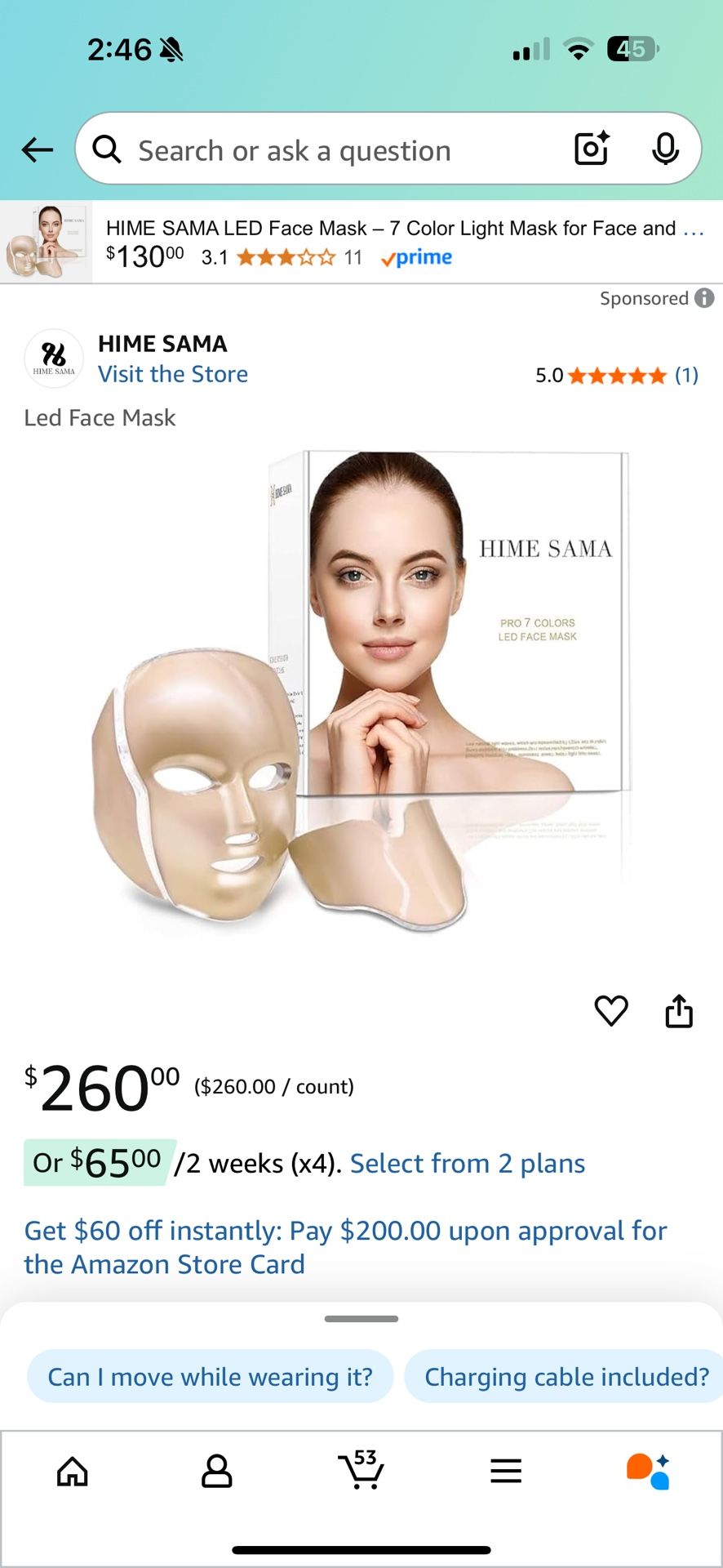 HIME SAMA Led Skin Mask, Pro 7 Color Led Face Mask Skincare for Face and Neck, Facial Care Mask & Optical Cosmetic Mask Portable for Home and Travel U