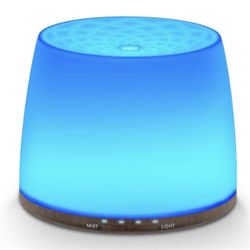 Dark wood Essential Oil Diffuser, 500ml Bluetooth Speaker Aroma Diffuser