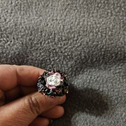 White Rose 🌹 Cocktail Ring