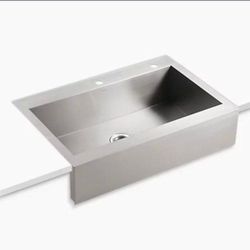 New KOHLER Vault Farmhouse Apron Front 35.75-In X 24.3125-In Single Bowl 2-Hole Kitchen Sink. I have other styles available .!
