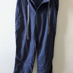 Vtg Landau Women's Navy Blue Scrub Pants 