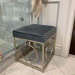 Slate Colored Velvet Seat 