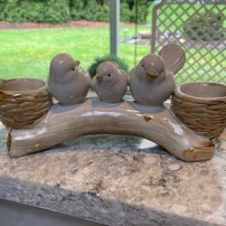Ceramic Bird Votive Candle Holder