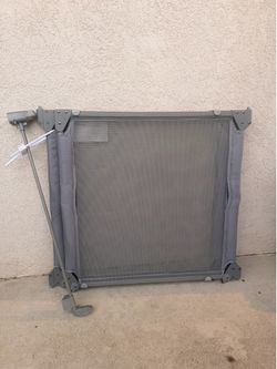 Retractable Mesh Safety Gate for Kids or Pets - Grey