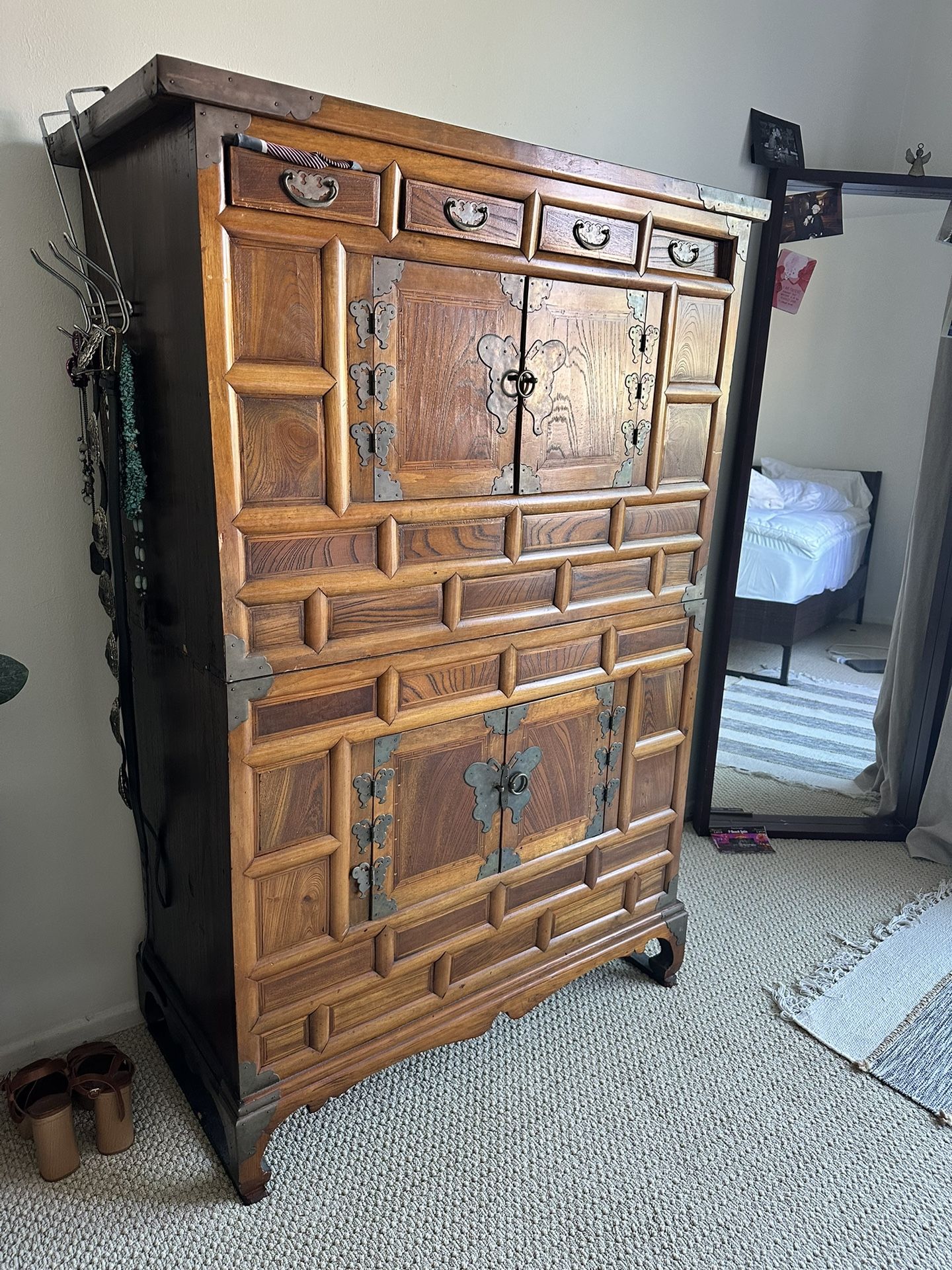 Antique Japanese Wooden Armoire/Dresser
