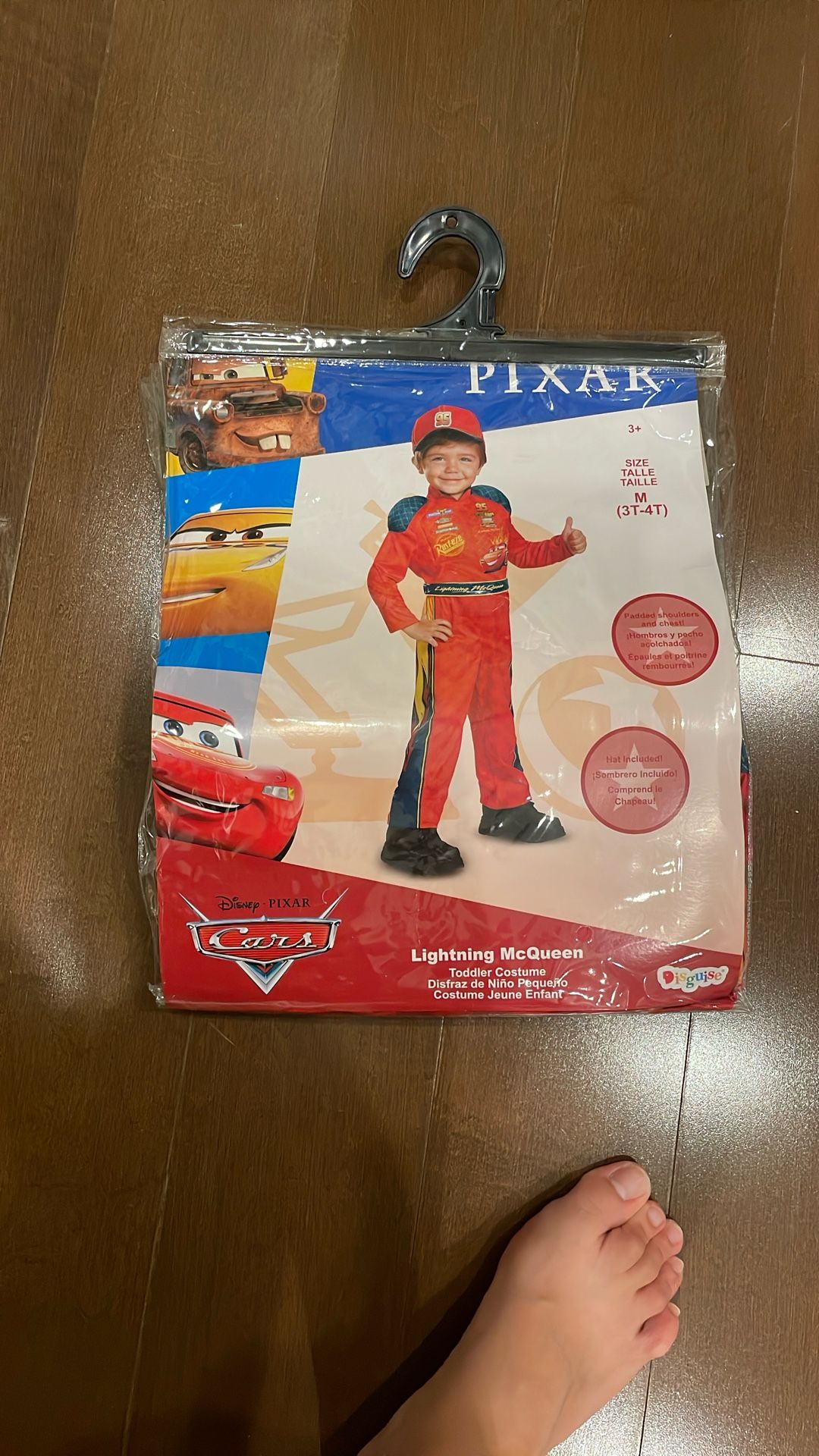 Cars 3 Lightning Mcqueen Classic Toddler Costume, Red Size M