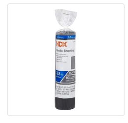 1 NEW HDX Black Plastic Sheeting 3.5 Mil 10x25 ft