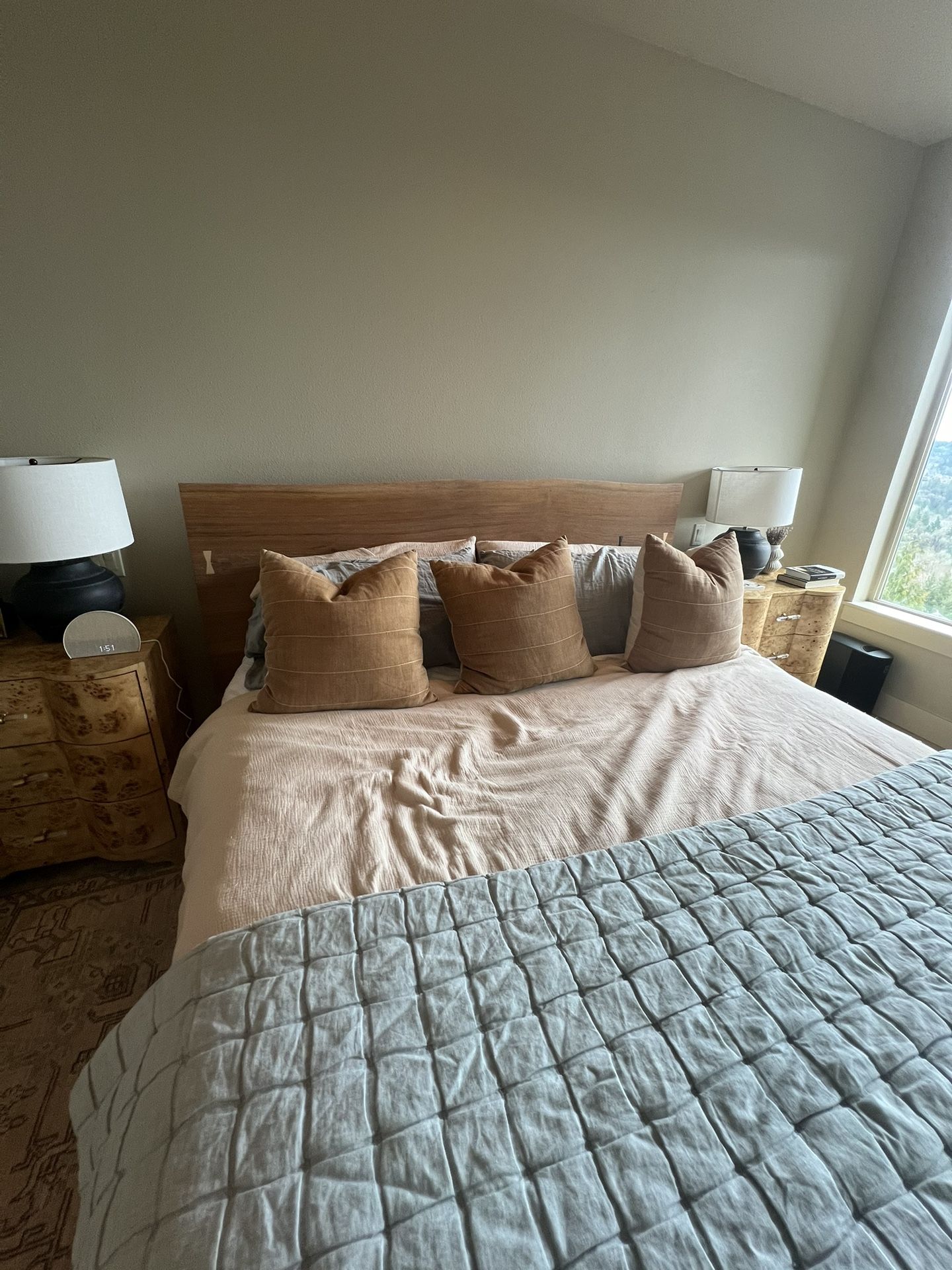 Wood Bed Frame | King Like New Anthropologie Prana Live Edge Bed