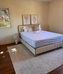 Queen bed frame and mattress