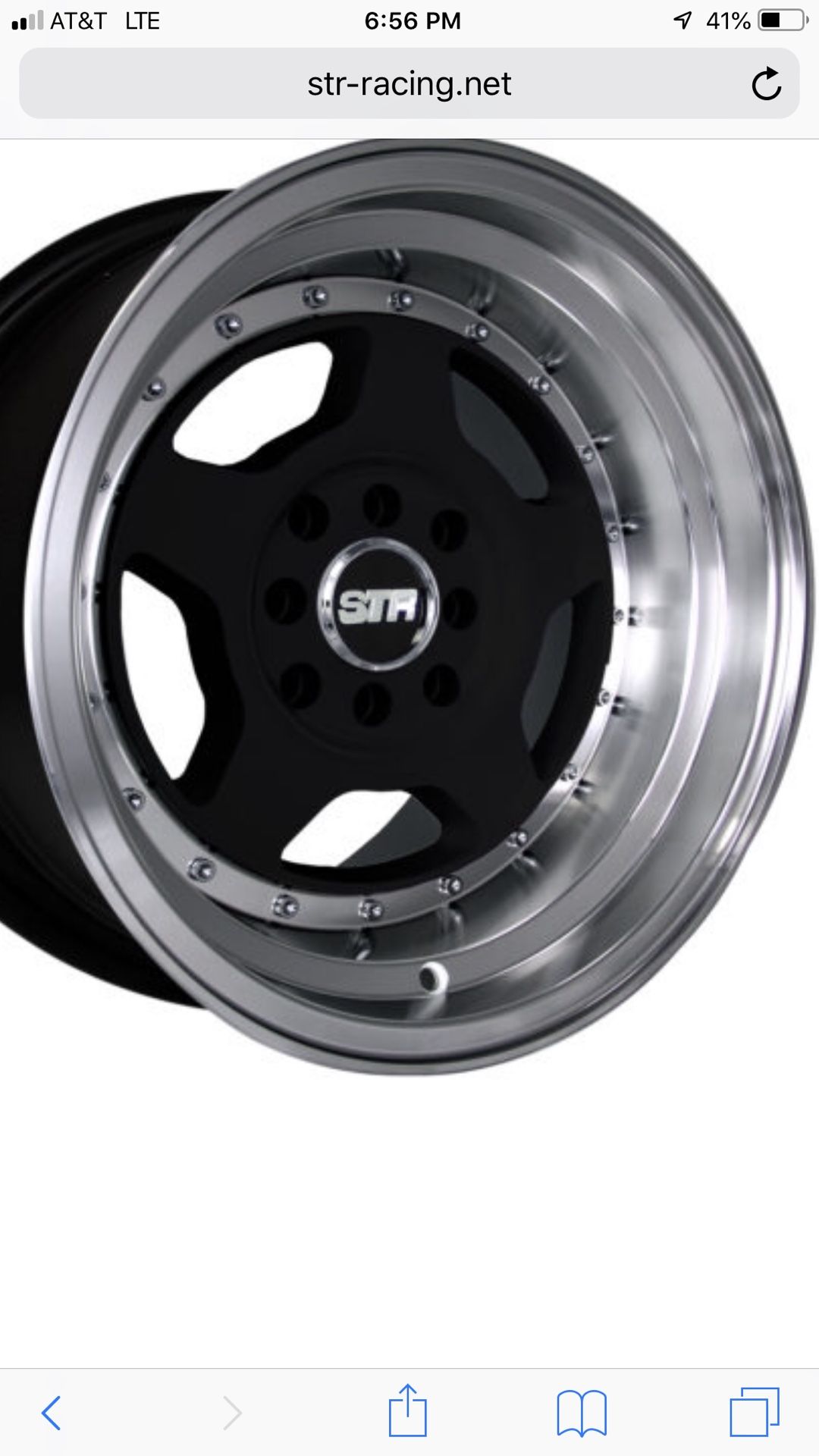 15 inch wheels rims str 512 in 4 lug universal deep dish lip Acura Toyota Nissan Honda Mazda Kia cars