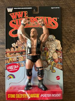 WWE SUPERSTARS LJN STONE COLD STEVE AUSTIN 8” FIGURE BLACK CARD
