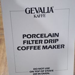 GEVALIA KAFFE Porcelain Filter Drip Coffee Maker White Open Box