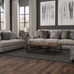 Gray Sofá And Loveseat