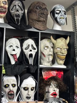 Halloween Masks, Many to choose from! Please ask for prices or come by and take a look at whatβs available.