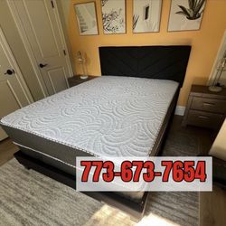 Brand New Queen Bed Frame With Mattress & Boxspring All Included For Only $349 🚨 Ready For Delivery 