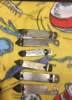 6 vintage bottle openers