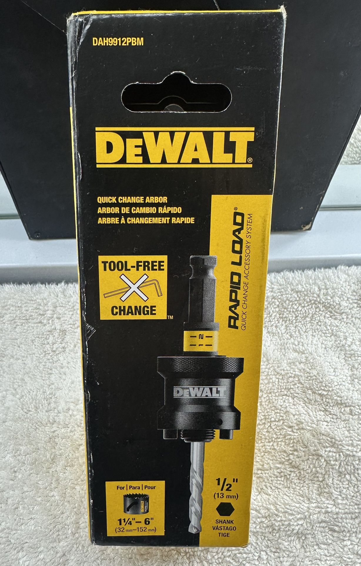 DeWalt Quick Change Arbor 1/2”