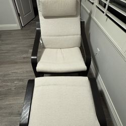 IKEA Poang Chair And Footrest