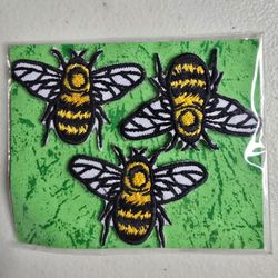 Bumble Bee Iron On/Sew on Embroidery Bumblebee Patches for Jackets Jeans Hat
